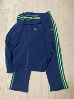 adidas ジャージ　セットアップ　上下　ネイビー　グリーン