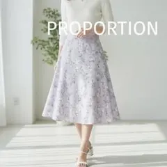 PROPORTION プロポーション フレアスカート スカート 花柄 ピンク