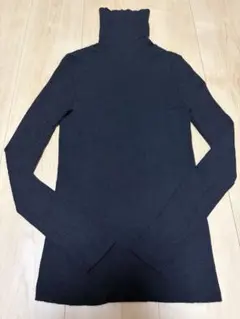 UNIQLO ユニクロ メリノリブタートルネックセーター ブラック M