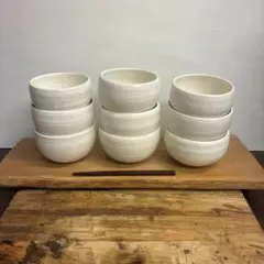 美品】美濃焼 丼 鉢 10個セット 刷毛目模様 - メルカリ