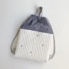 ヌビ　イブル　ナップサック　お着替え袋　体操服袋　小学生　星　月　男の子　女の子