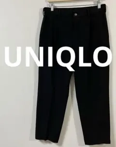 ユニクロ　UNIQLO　タックワイドパンツ　メンズ　Mサイズ　ブラック　美品