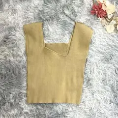 MURUA ムルーア (F) バックオープンアシメニットタンク スクエアネック