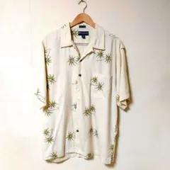 Weekender アロハシャツ L パームツリー柄　シルク70%コットン30%のサムネイル