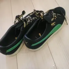 PUMA Suede ブラック/グリーン スニーカー　XLargeコラボ