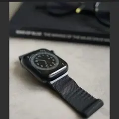 Apple Watch バンド 44mm ステンレス マグネット式 ネイビー
