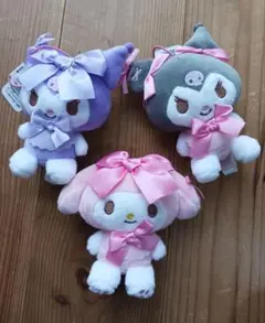 マイメロディ クロミ ぬいぐるみ マスコット キーホルダー 3体セット サンリオ