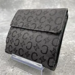 【美品】セリーヌ　CELINE　折りたたみ財布　三つ折り　Cマカダム　キャンバス