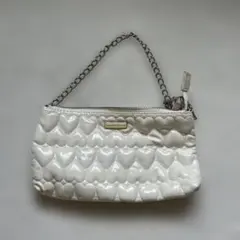 サマンサタバサ⭐︎ハート型キルティングポーチ ホワイト