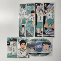 【ハイキュー】青葉城西(及川・岩泉)ステッカー・カード・コースター 8点