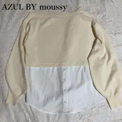 （221）AZUL BY moussy斜めカット　シャツ切替トップス