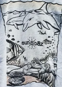90s 希少 SunDaz 海の生き物 紫外線変色ギミック Tシャツ Lサイズ