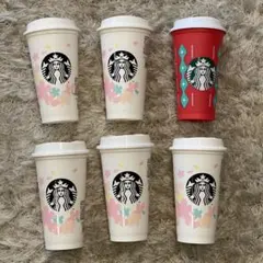 【新品】スタバ さくら リユーザブルカップ 2020 ホワイト×5個+1個