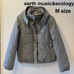 【美品】アース 中綿ジャケット 中綿ジャンパー グレー M
