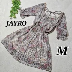 JAYRO ジャイロ レーヨン シフォンワンピース チュニック 花柄 シアー Mのサムネイル