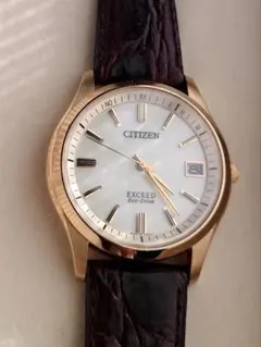 CITIZEN EXCEED シチズン　エクシード　ゴールド仕様ソーラー電波時計