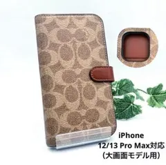 COACH iPhone12/13 Pro Max ケース 手帳型 シグネチャー