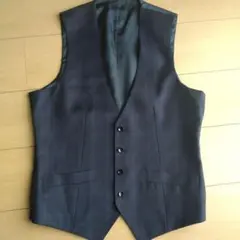 メンズスーツベスト 　ネイビーチェック