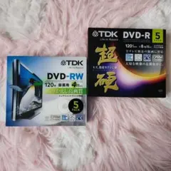 TDK DVD-R/DVD-RW 5枚パック他セット