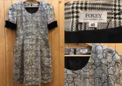 ●3 フォクシーブティックシルク混半袖ワンピース40