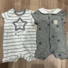 ロンパース 50-60cm 2枚セット　グレー系