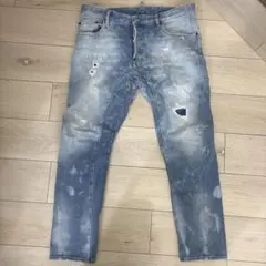 DSQUARED2 ライトブルーダメージデニムパンツ