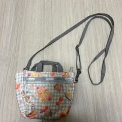 レスポートサック　花柄ナイロンショルダーバッグ