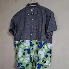 Dickies 半袖ワークシャツ 切り替えデザイン　Lのサムネイル
