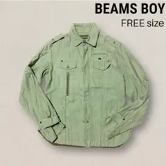 BEAMS BOY シャツジャケット ブルゾン オリーブ 緑 F 美品 ビームスのサムネイル