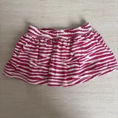 GAP babyGAP ピンク　ホワイト　ゼブラ　パンツ付きスカート　90