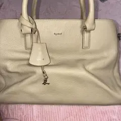 アニエスベー　ベージュ レザー ハンドバッグ バック