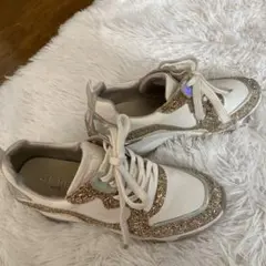 +diana ホワイト ゴールド スニーカー