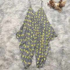 美品✨ h.b (F) 花柄 オールインワン インド製 ゆったり サロペットのサムネイル