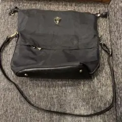 ショルダーバッグ 黒 ナイロン ノーブランド