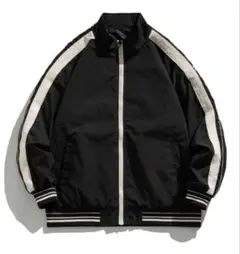 黒 ストライプ ナイロン　ジャケット　ブルゾン