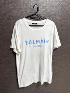 BALMAIN Tシャツ XL ホワイト 虹色 レインボー