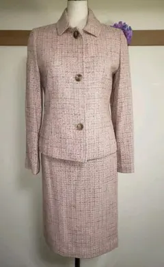 【未使用】ピンクのツイードスーツ　size:38