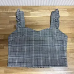 チェック柄フリルビスチェ サイズFのサムネイル