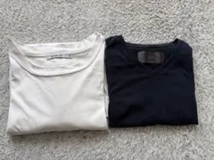 メンズ Tシャツ まとめ売り 半袖 Uネック Vネック ネイビー ホワイト
