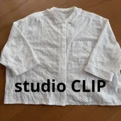studio CLIP スタディオクリップ 総刺繍パネルゆったりブラウス