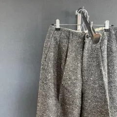ウール混紡 テーパードスラックス グレー系