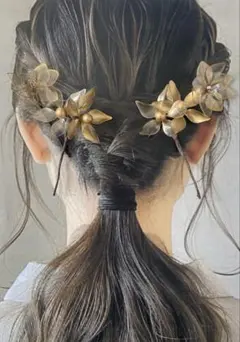 アメリカンフラワー髪飾り　成人式　七五三　卒業式　結婚式　ヘッドドレス:31