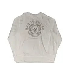 OLD NAVY 白スウェット M Y2K プリント US 古着