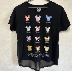 ミッキーマウス 半袖Tシャツ ブラック Mサイズ ディズニー