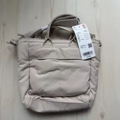 未使用 ユニクロ ユーティリティミニバッグ ナチュラル