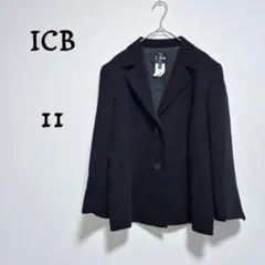 アイシービー【ICB】黒 ブラックテーラードジャケット フォーマル　ビジネス　Lのサムネイル