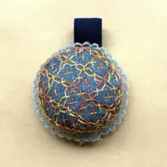 刺し子手刺繍　針山　腕輪型ピンクッション　六角化粧箱入　即日発送可