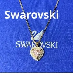 スワロフスキー　ネックレス　ONE ハート　ピンク　正規品　美品
