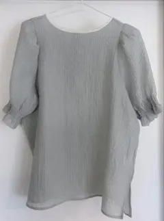 シフォンブラウス 水色　レディース　トップス