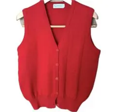 BURBERRY バーバリー　ニット　ベスト　ウール　レッド　三陽商会　レア